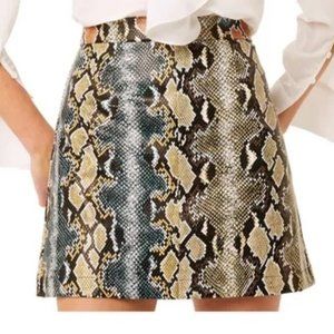 French Connection Faux Snakeskin Mini Skirt (Like new condition!)